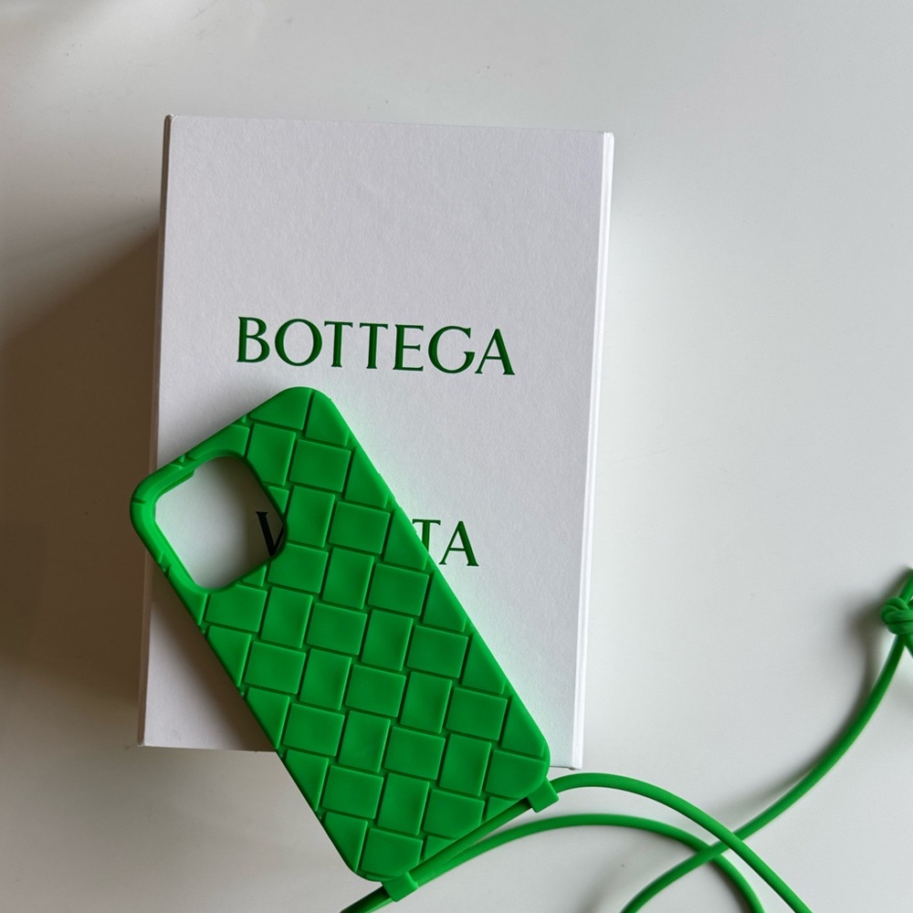 Bottega Veneta Vibrant Green IPhone 13 Pro Max Silicone Case.